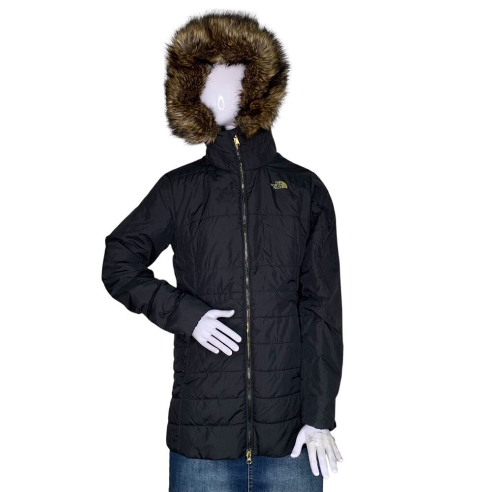 The North Face Harway NWOT sky snow hoodie jacket side pockets black full zipper